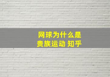 网球为什么是贵族运动 知乎